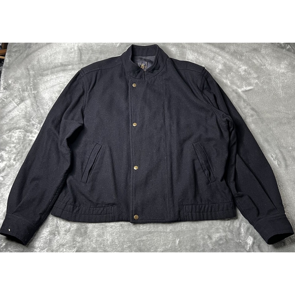 Ermenegildo Zegna Mens Bomber Jacket Size 50 (US Size S/M) Padded Shoulder Italy